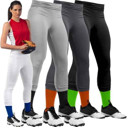  Softball Pattern Women's High Waisted Yoga Pants with