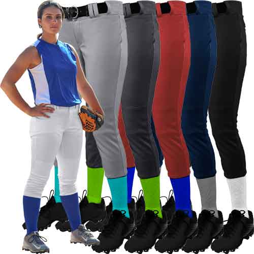 girls navy softball pants