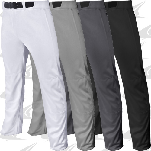 Champro Triple Crown Open Bottom Pinstripe Youth Baseball Pants - M / White/Black