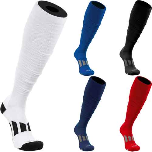 Long Football Scrunch Socks, Pink and White, Boys and Men's Sizes — TCK