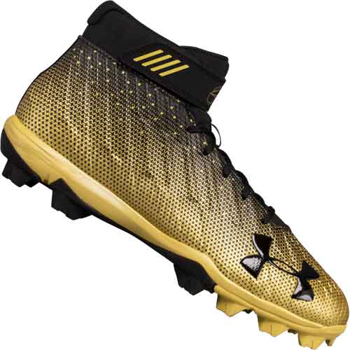youth black and gold baseball cleats