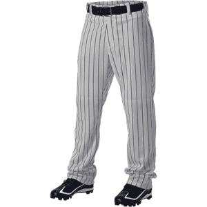 Champro Youth Triple Crown Pinstripe Baseball Pants, Grey, Navy Pin / XL