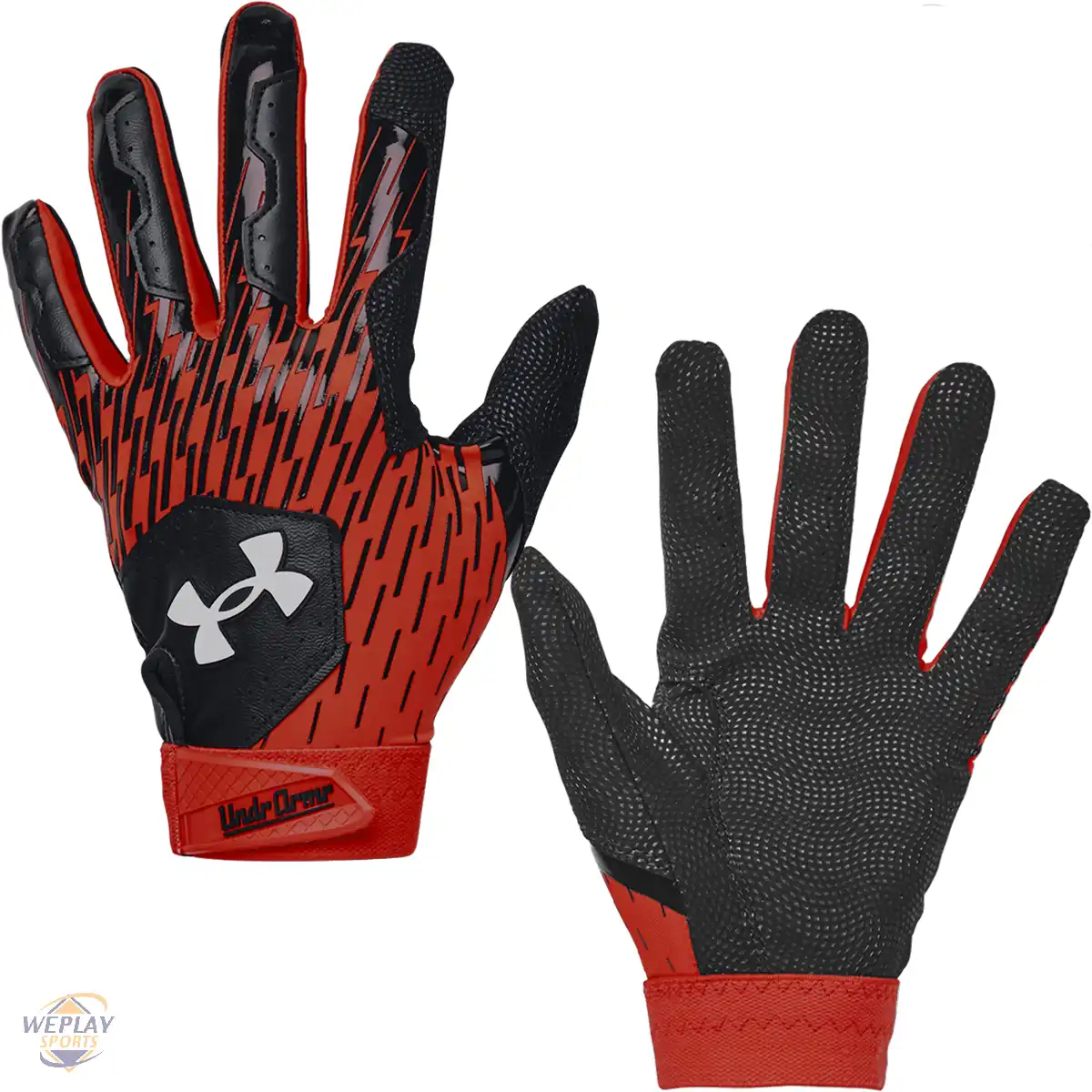 Under Armour Clean Up Youth Batting Gloves - Black/Red