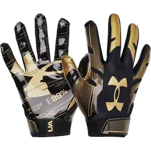 Under Armour F8 Adult Mens Football Gloves w/Gluegrip Sticky, NFHS/NCAA  Approved