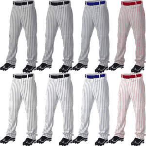 Alleson Athletic Relaxed Fit Open Bottom Pinstripe Baseball Pants 605WPN
