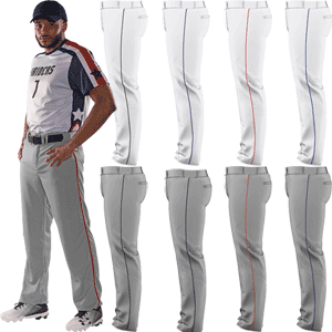 37 Inseam Baseball Pants  Alleson 12 OZ Relaxed Fit Adjustable Inseam Baseball  Pants