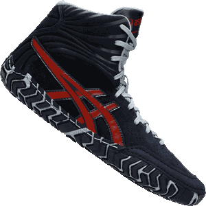 Asics Aggressor 5 Wrestling Shoes - Navy Blue Red