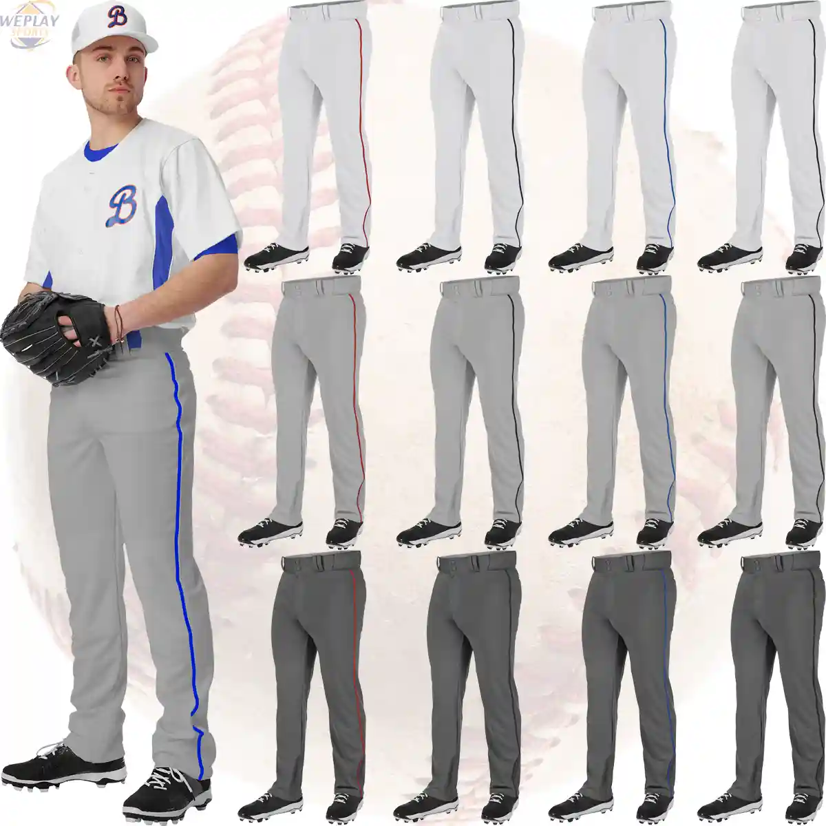 Champro Triple Crown 2.0 Open Bottom Adjustable Piped Baseball Pants