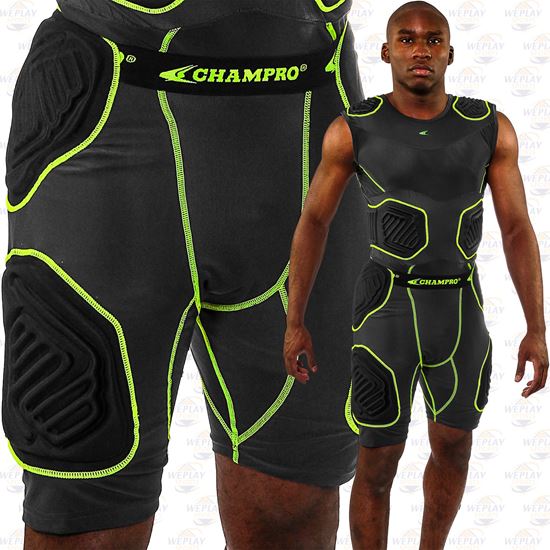  CHAMPRO Man-Up - 7-Pad Girdle, White, Adult Small : Sports &  Outdoors
