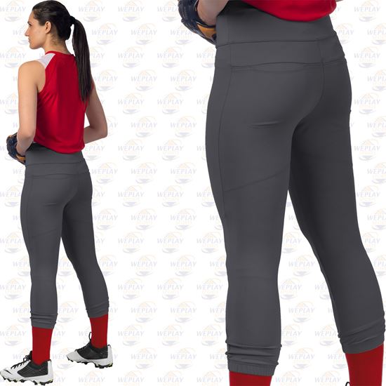  Softball Pattern Women's High Waisted Yoga Pants with