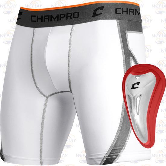 Champro Sports Wind Up Youth Boys Baseball Sliding Shorts with Cup