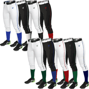 Easton Pro Fastpitch Women's Softball Piped Belt Loops Pants (White/Bl –  Guardian Baseball