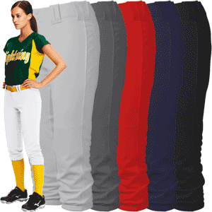Alleson Women's Softball pant 605PBW, low rise, belted, solid