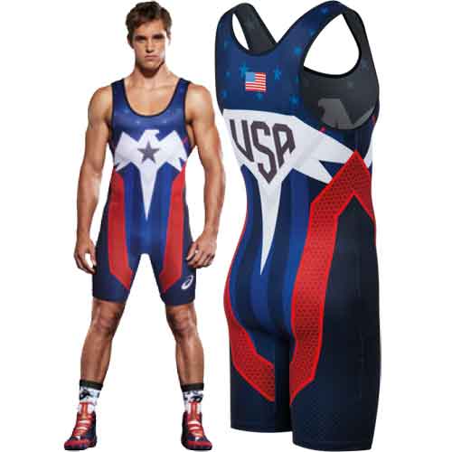 Asics USA Lightning Strike Wrestling Singlet