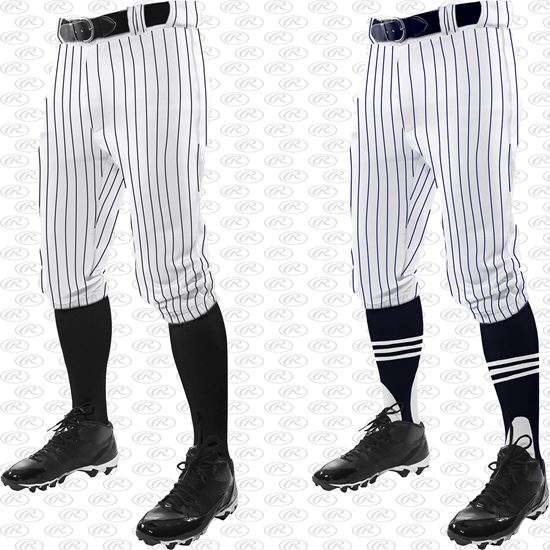 Rawlings Plated Knicker Pinstripe Mens Baseball Pants