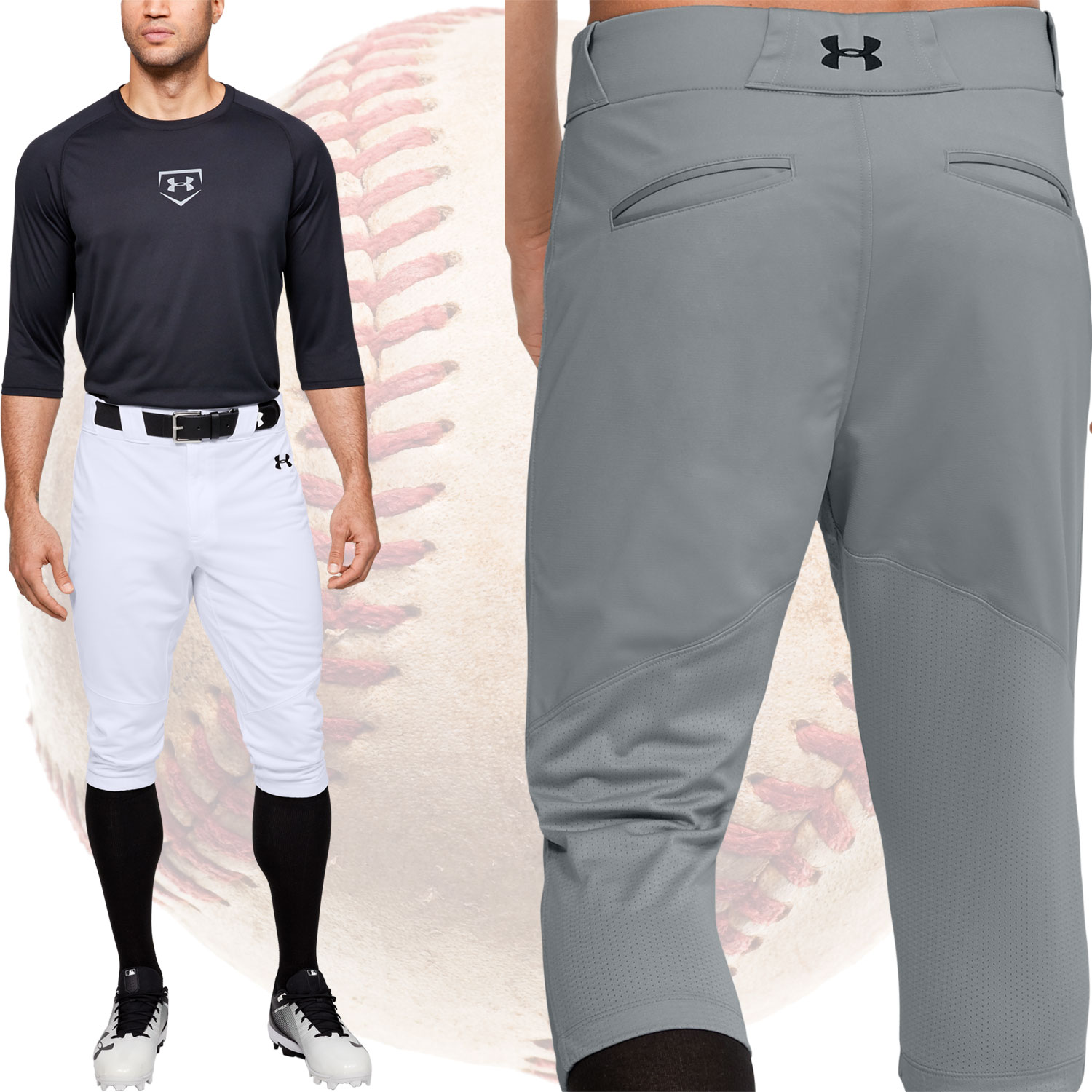 under armour short baseball pants