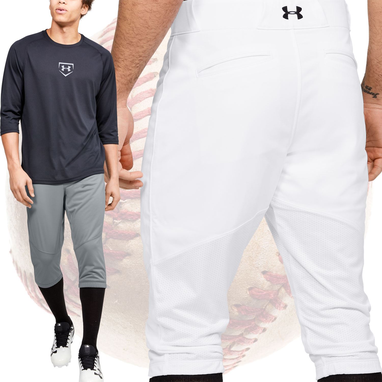 under armour navy blue baseball pants
