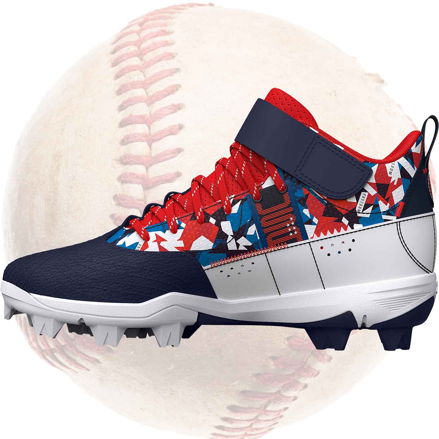 Under Armour Harper 7 Mid USA RM Jr Youth Kids Baseball Cleats