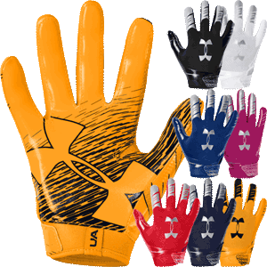 youth ua football gloves