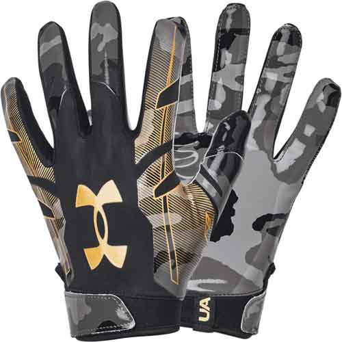 Under Armour F8 Novelty Football Gloves - Gold Camo