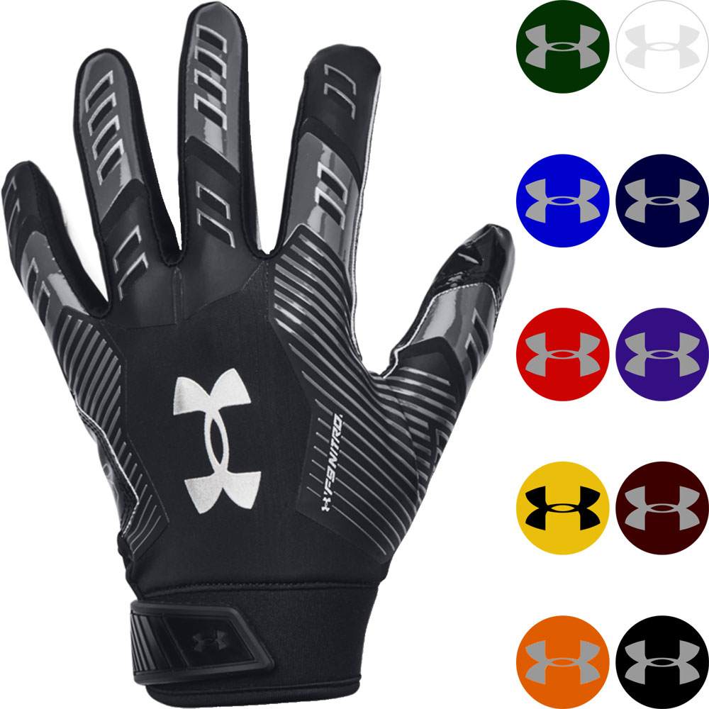 Under Armour F9 Nitro Mens Football Gloves - Available in 10 color models