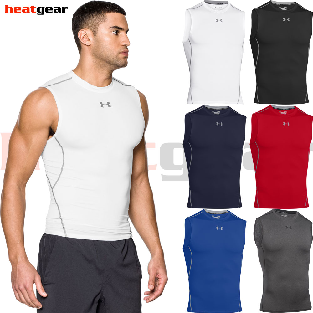 Men's UA HeatGear Armour Sleeveless Compression Shirt